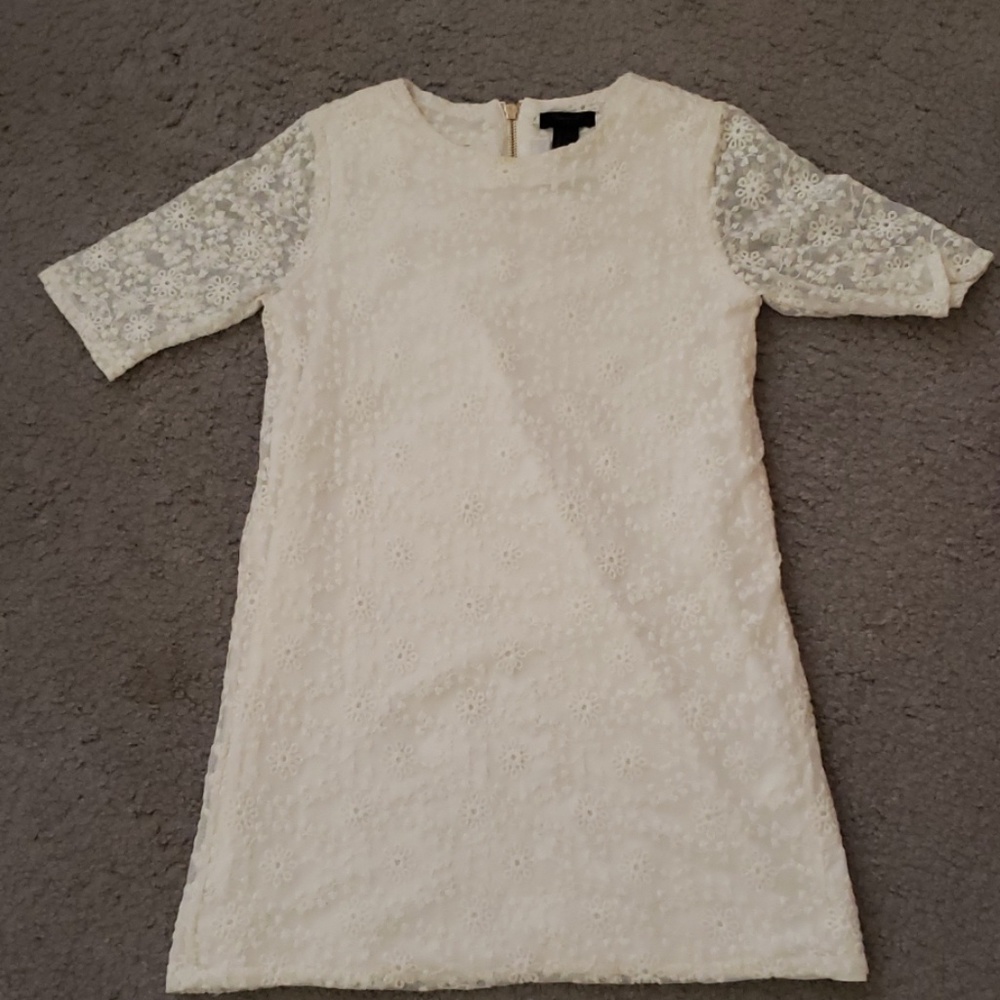 Girls off white dress